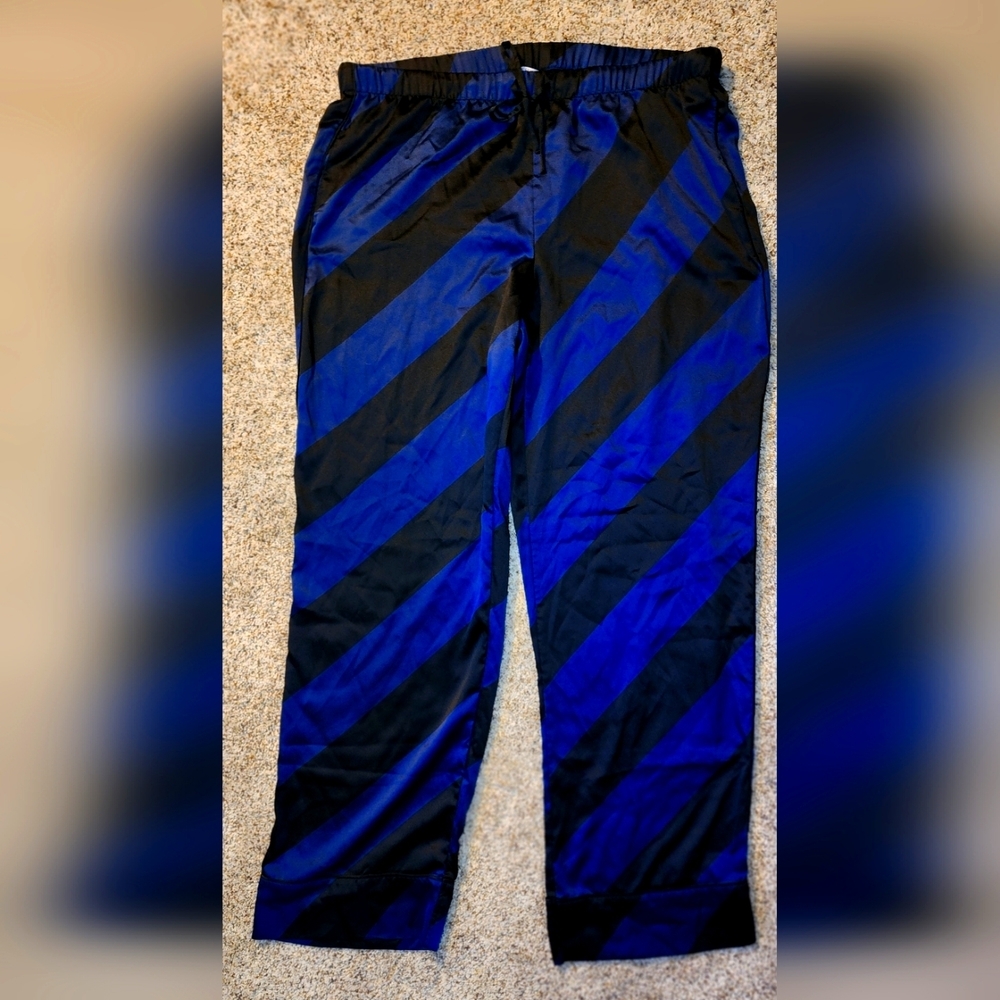 Victoria's Secret Royal Blue & Black stripe loungewear pants sleep